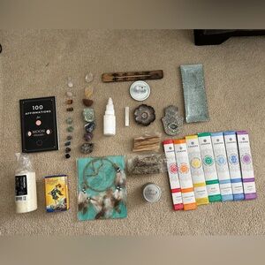 Spiritual Healing Set Dreamcatcher, Crystals, Tarot, Incense, Incense Holders